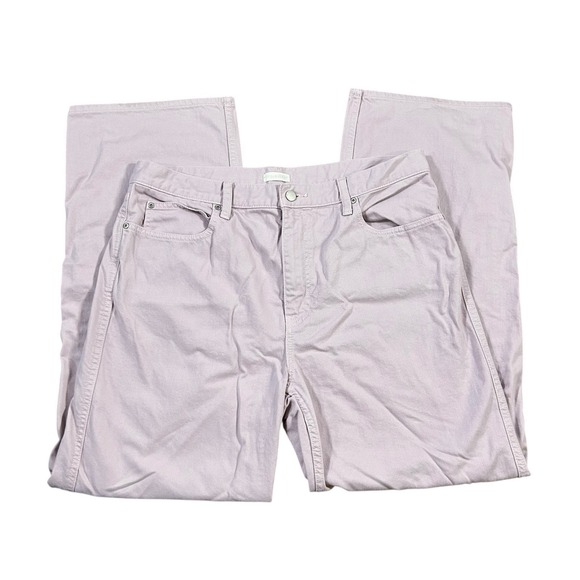 Uniqlo Kaihara‎ Men's Wide Straight Leg Baggy Pants Heather Pink Size 36x30 - Picture 1 of 10